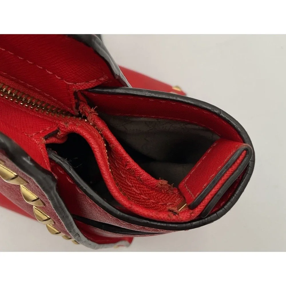Michael Kors Studded Red Large Selma Studded Saffiano Tote